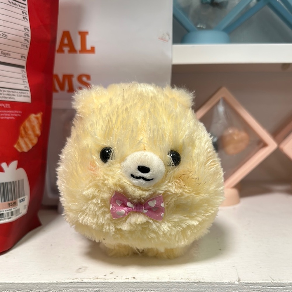 Yellow Fluffy Pomeranian plushie stuffie toy